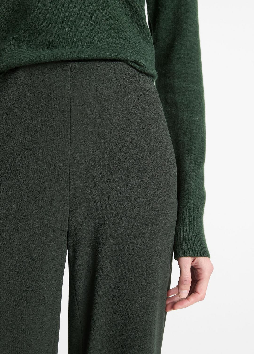 VINCE | Colette High-Rise Crepe Bias Pant in Trousers - VERDE