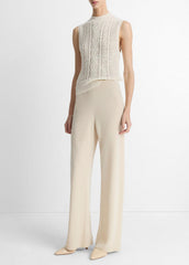 VINCE | Colette High-Rise Crepe Bias Pant in Trousers - SHELL