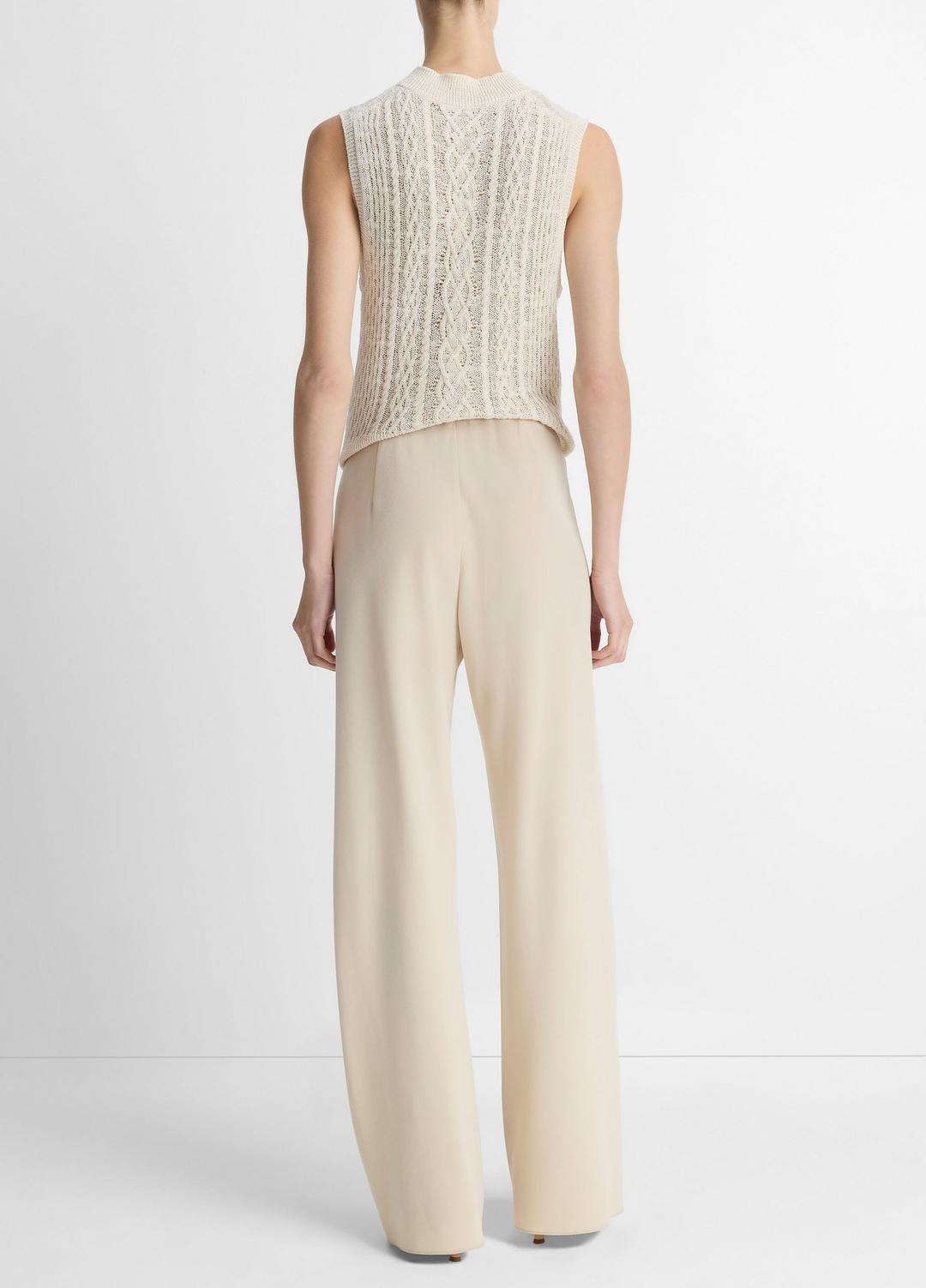 VINCE | Colette High-Rise Crepe Bias Pant in Trousers - SHELL