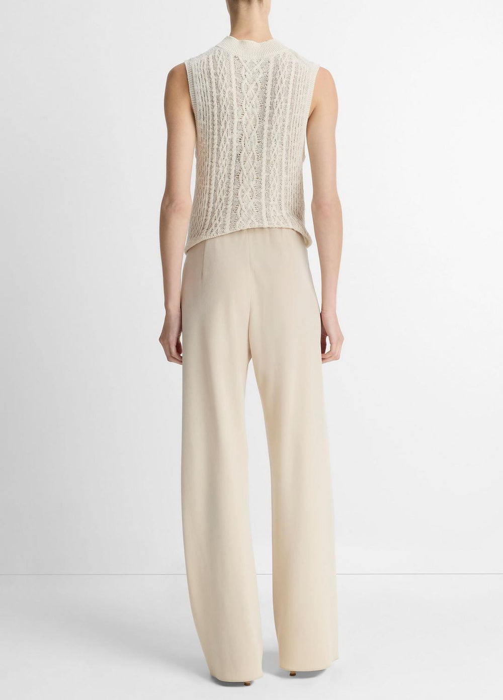 VINCE | Colette High-Rise Crepe Bias Pant in Trousers - SHELL