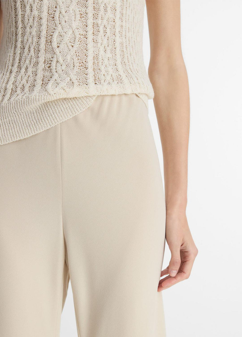 VINCE | Colette High-Rise Crepe Bias Pant in Trousers - SHELL