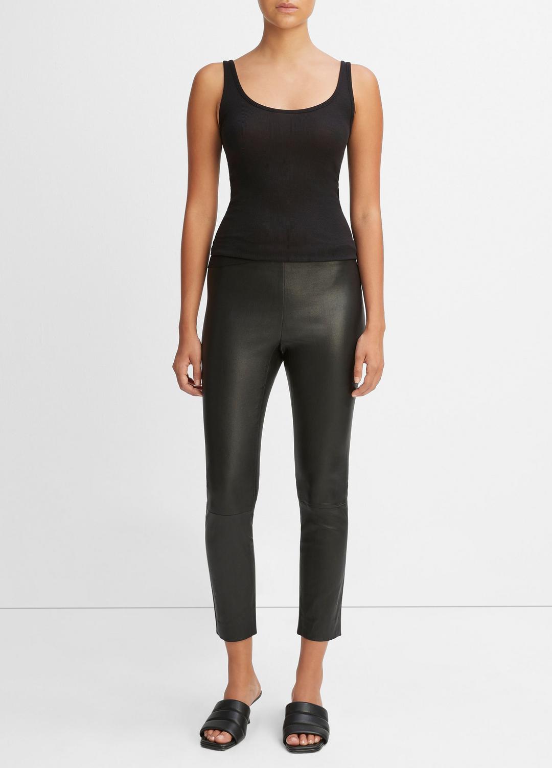 VINCE | Leather Legging in Leggings - BLACK