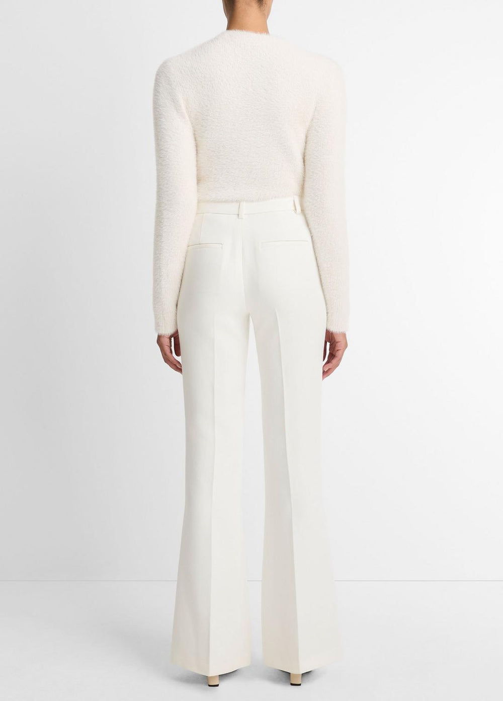 VINCE | Sculptural Flare Trouser in Trousers - OFF WHITE