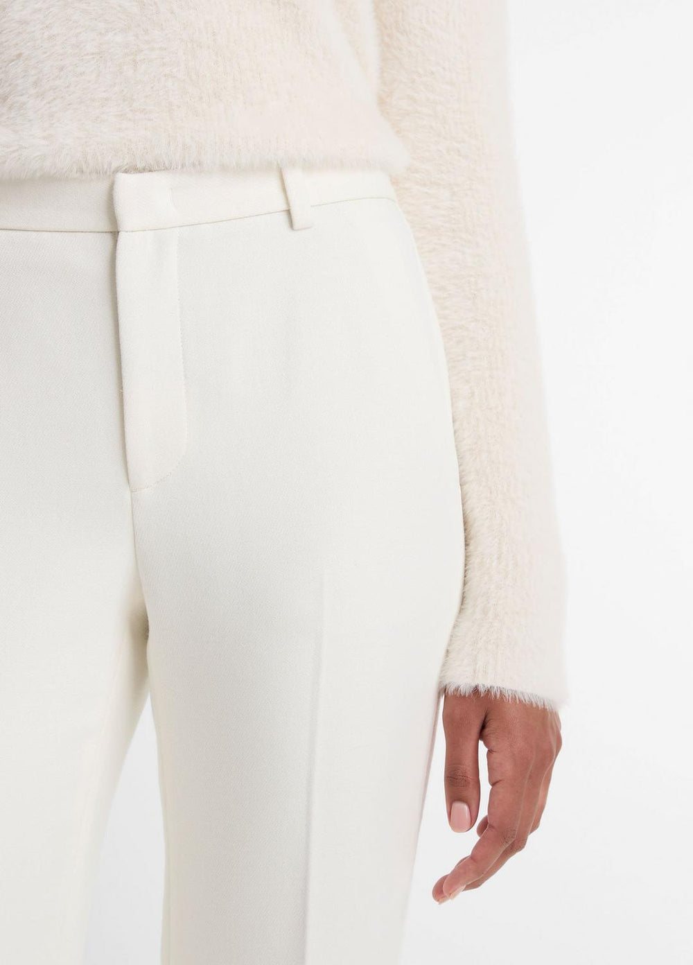 VINCE | Sculptural Flare Trouser in Trousers - OFF WHITE