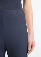 VINCE | Colette High-Rise Crepe Bias Pant in Trousers - COASTAL BLUE