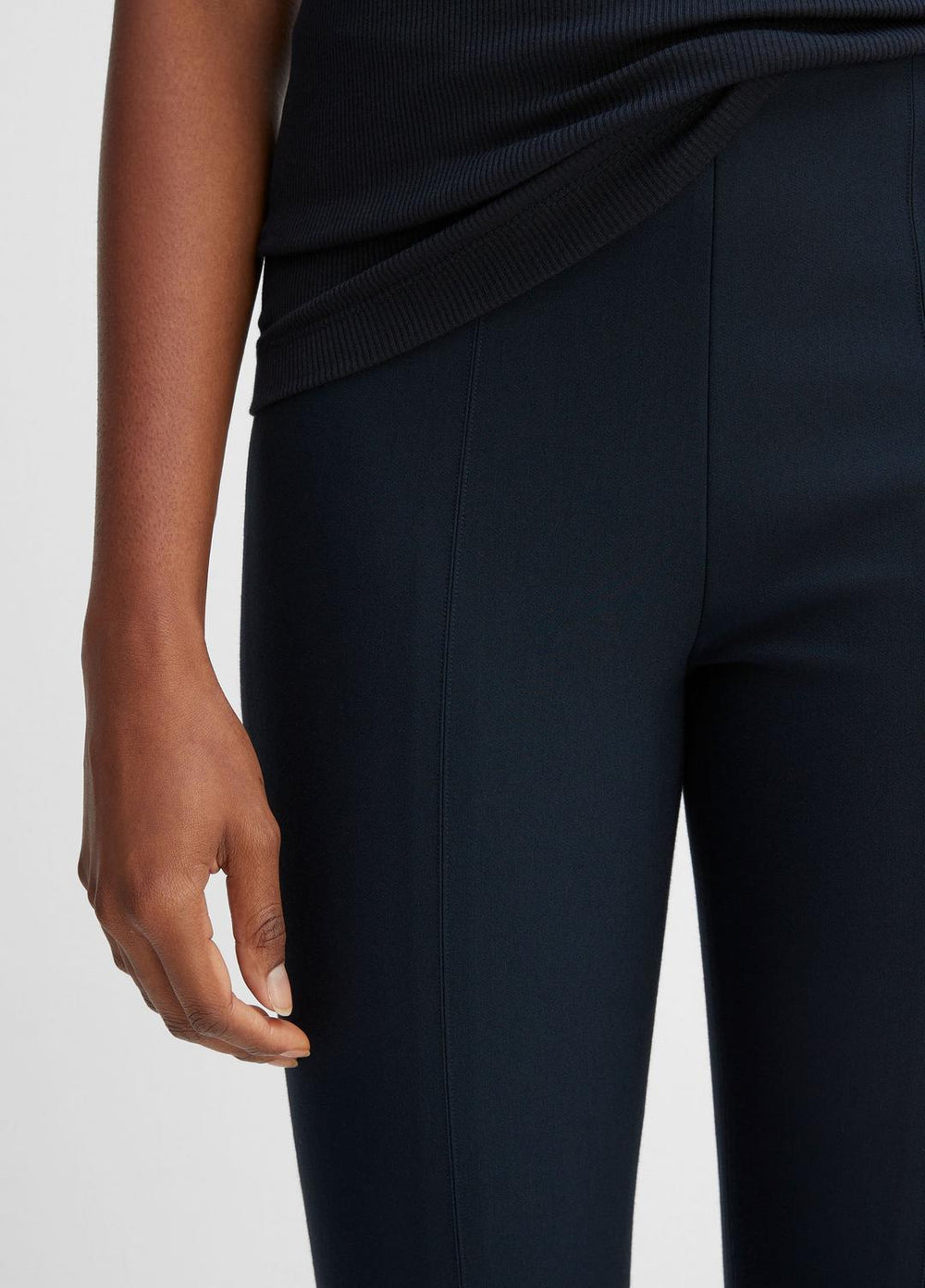 VINCE | Women's Stitch Front Seam Ponte Legging - COASTAL BLUE