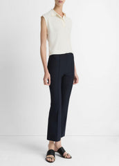 VINCE | Niki Mid-Rise Pintuck Crop Flare Pant in Pants - COASTAL BLUE