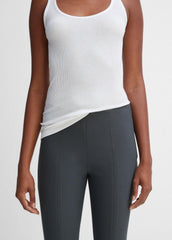 VINCE | Women's Stitch Front Seam Ponte Legging - DARK GREY