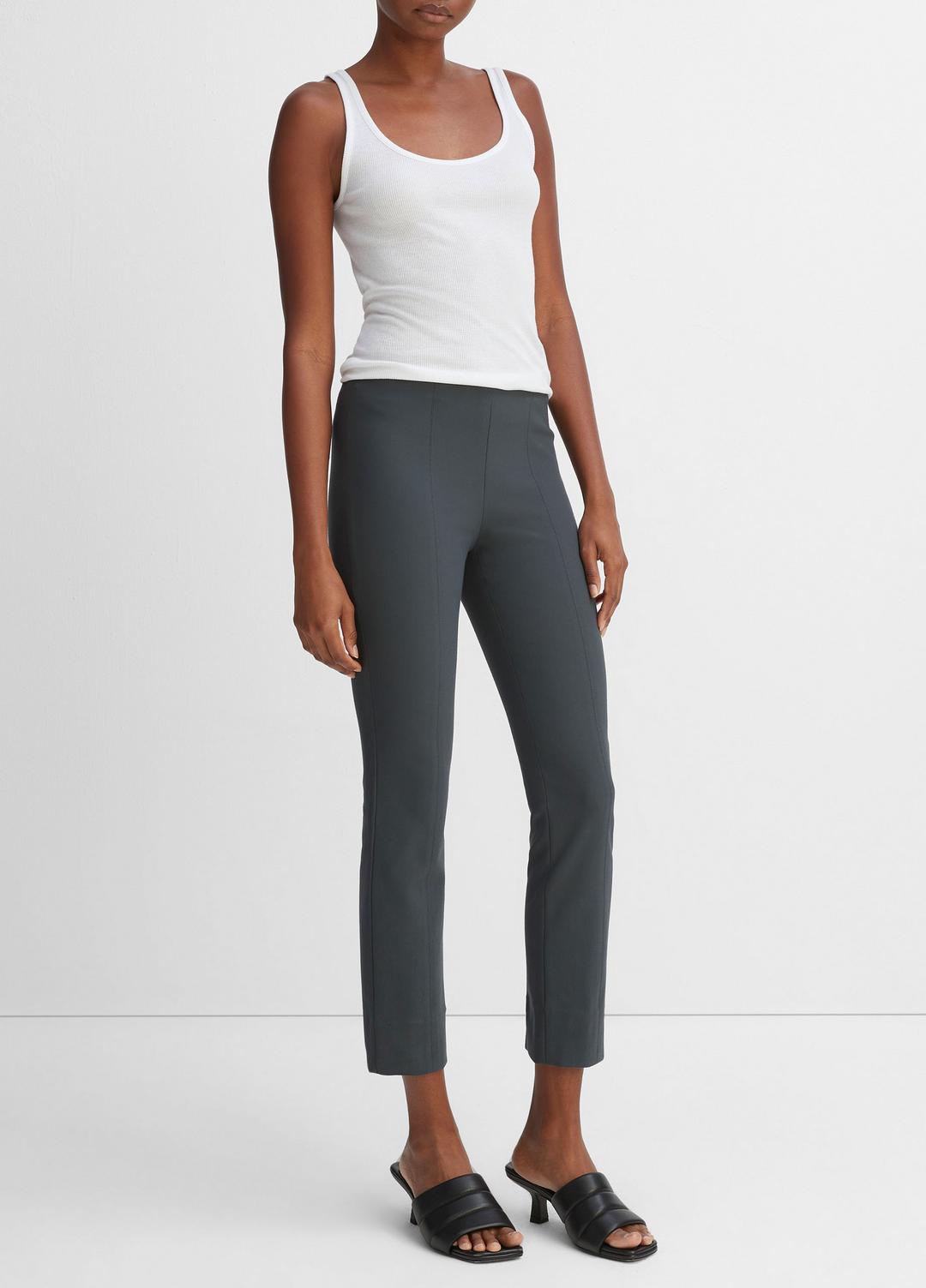VINCE | Women's Stitch Front Seam Ponte Legging - DARK GREY