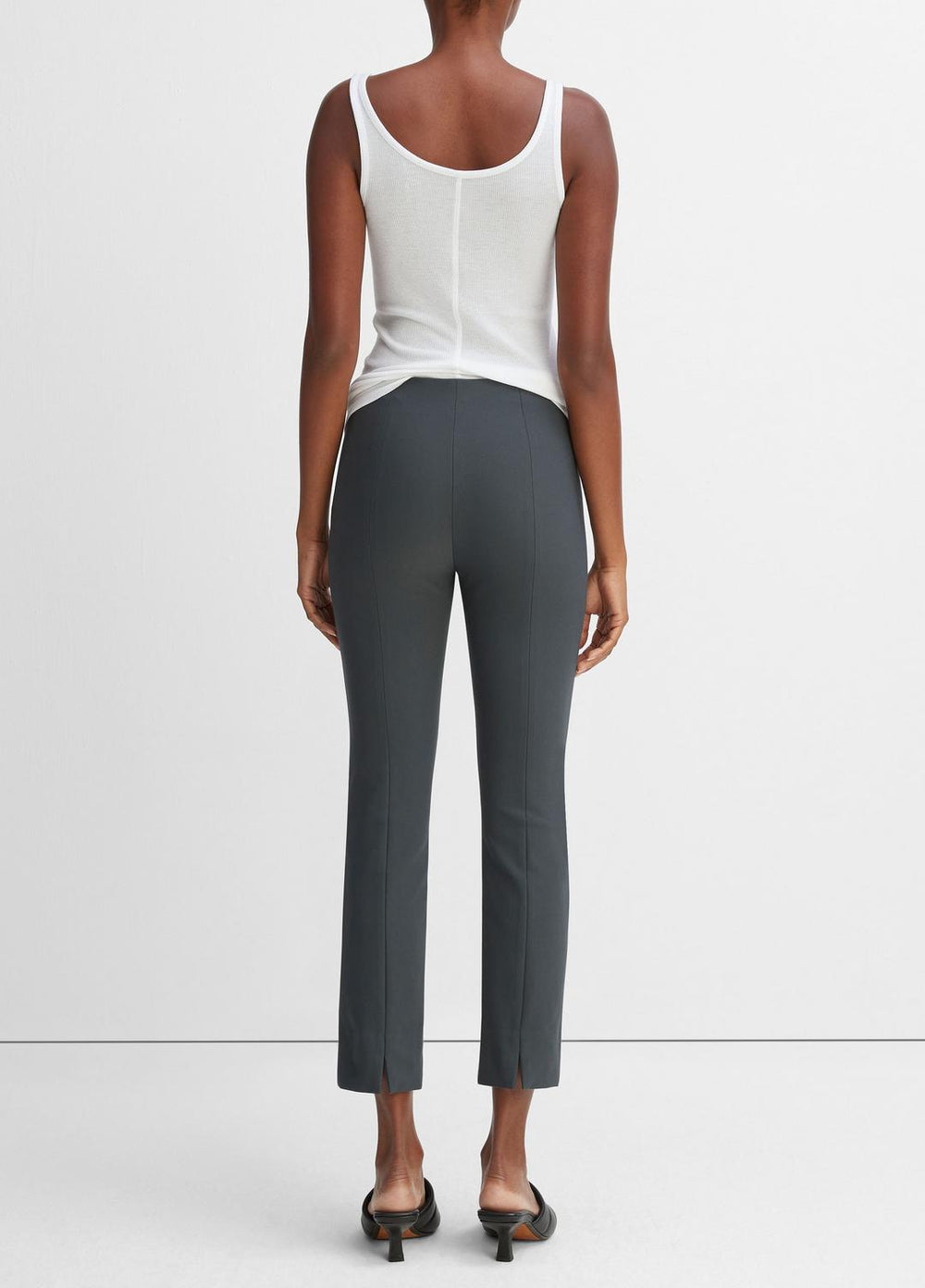 VINCE | Women's Stitch Front Seam Ponte Legging - DARK GREY
