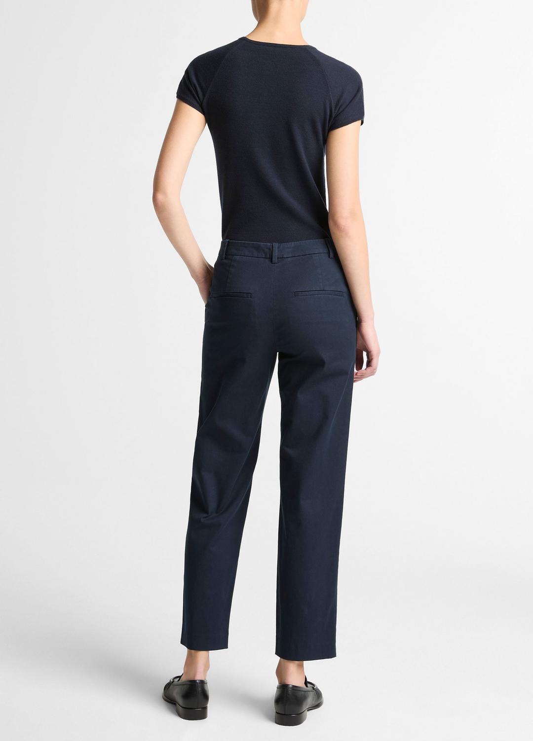 VINCE | Avery Mid-Rise Italian Stretch-Cotton Chino Pant in Trousers - COASTAL BLUE