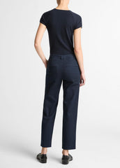 VINCE | Avery Mid-Rise Italian Stretch-Cotton Chino Pant in Trousers - COASTAL BLUE