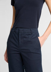 VINCE | Avery Mid-Rise Italian Stretch-Cotton Chino Pant in Trousers - COASTAL BLUE