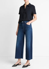 VINCE | Citizens of Humanity Lyra Wide-Leg Crop Clean-Hem Jean in Denim - DAKOTA