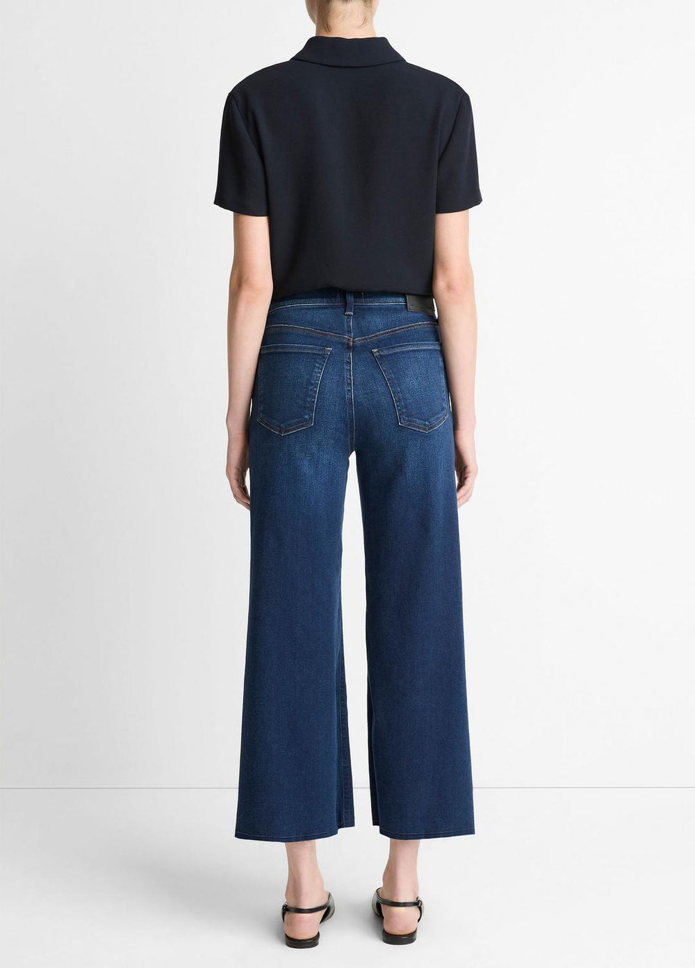 VINCE | Citizens of Humanity Lyra Wide-Leg Crop Clean-Hem Jean in Denim - DAKOTA