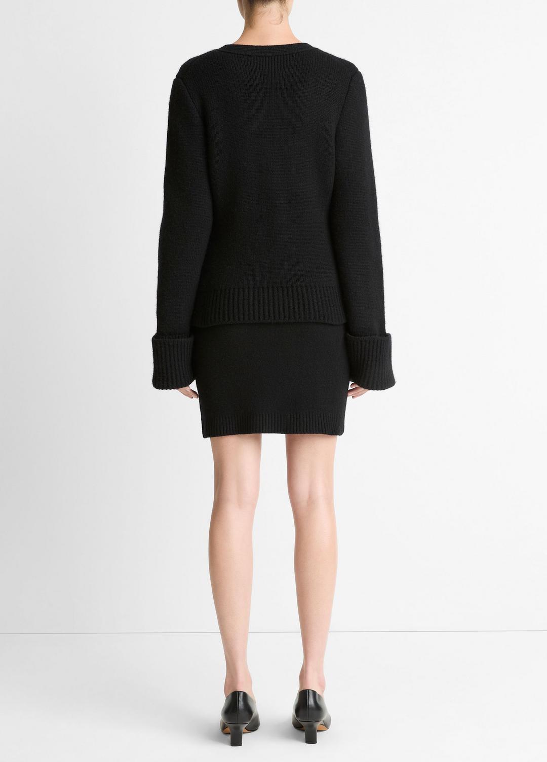 VINCE | Double-Face Wool & Cashmere-Blend Mini Skirt in Skirts - BLACK