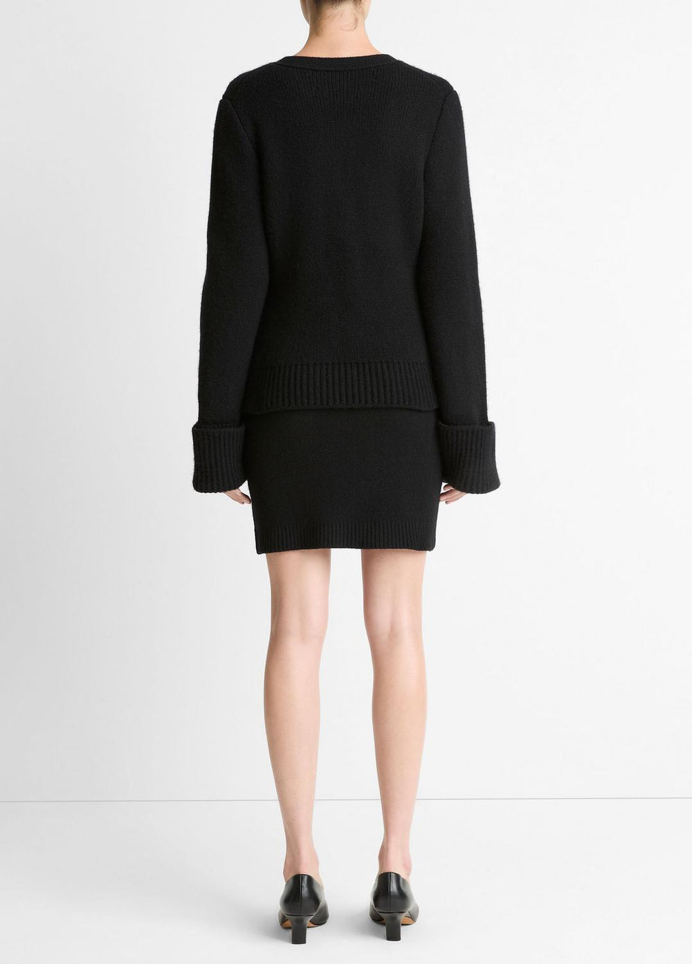 VINCE | Double-Face Wool & Cashmere-Blend Mini Skirt in Skirts - BLACK