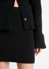 VINCE | Double-Face Wool & Cashmere-Blend Mini Skirt in Skirts - BLACK