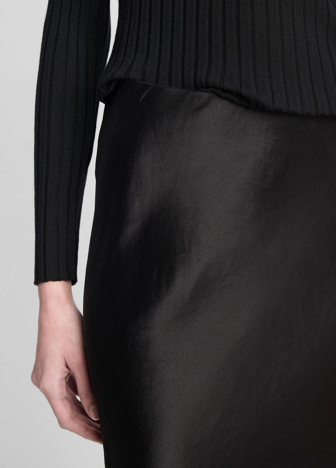 VINCE | Satin Maxi Skirt in Skirts - BLACK