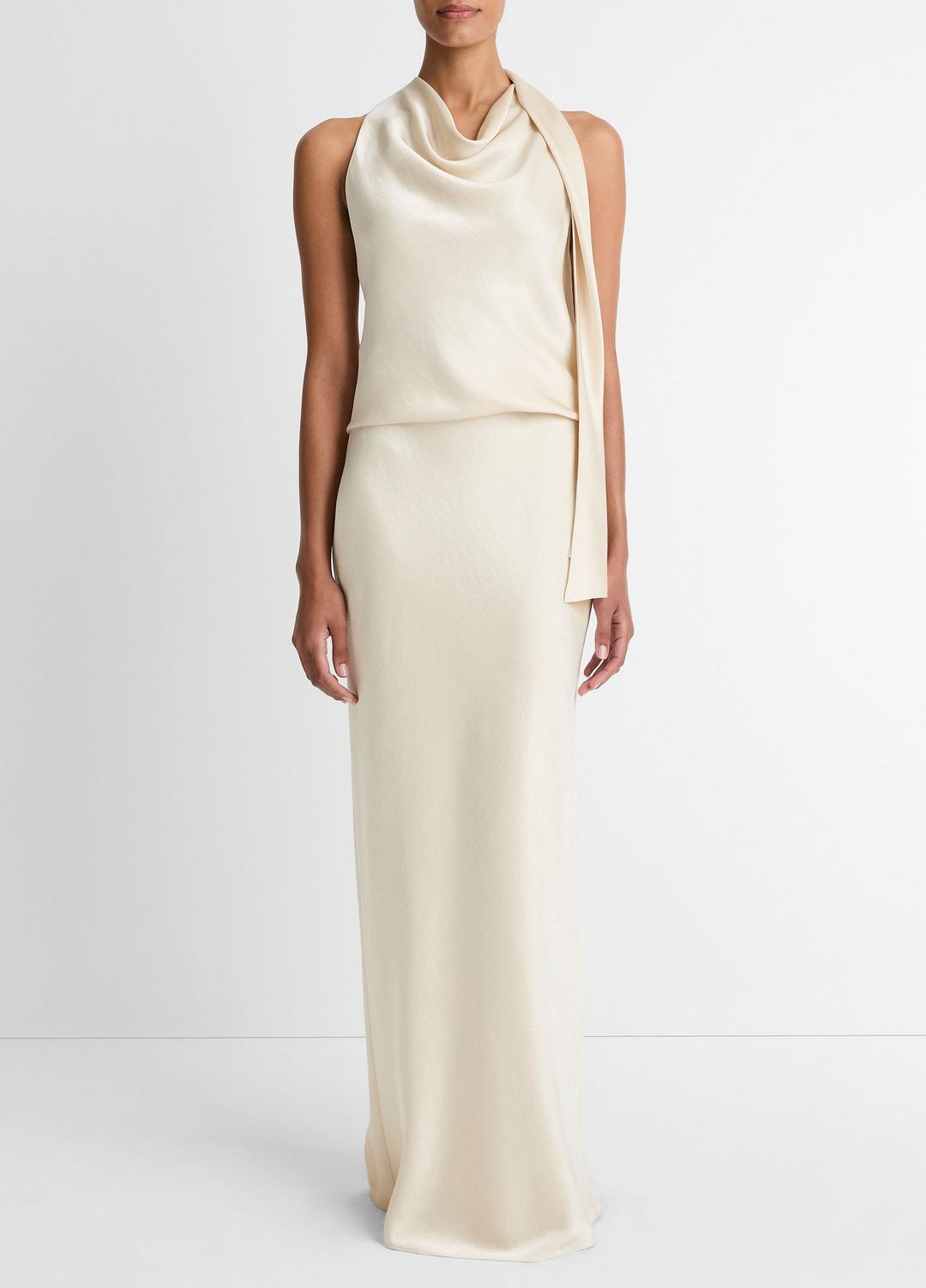 VINCE | Satin Bias Column Skirt in Skirts - BONA