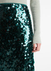 VINCE | Paillette Bias Skirt in Skirts - JUNIPER