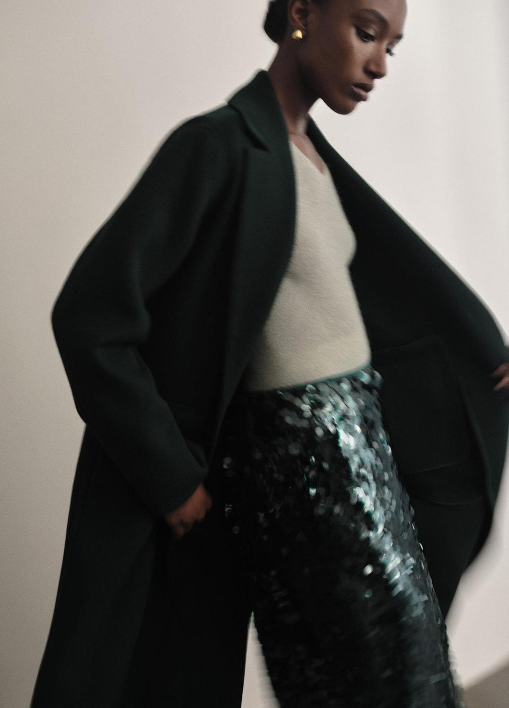 VINCE | Paillette Bias Skirt in Skirts - JUNIPER