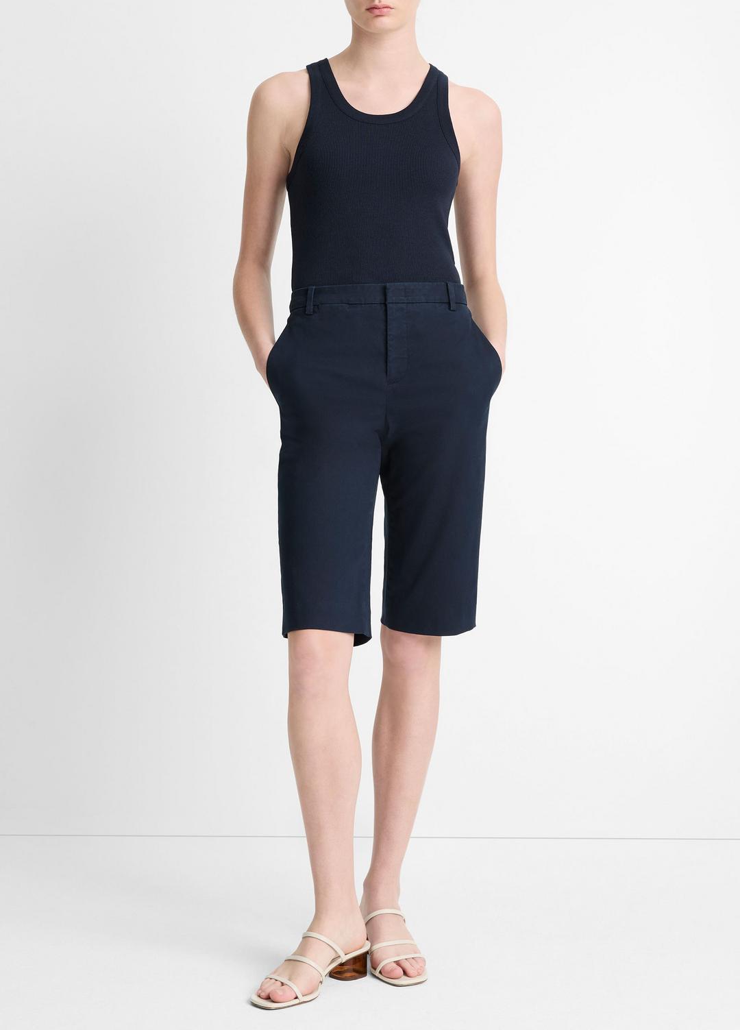 VINCE | Italian Stretch-Cotton Chino Short in Shorts - COASTAL BLUE