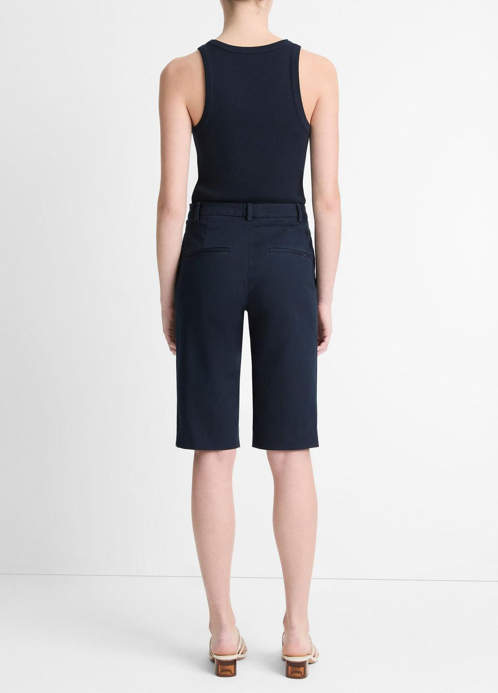 VINCE | Italian Stretch-Cotton Chino Short in Shorts - COASTAL BLUE