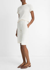 VINCE | Italian Stretch-Cotton Chino Short in Shorts - OFF WHITE