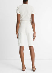 VINCE | Italian Stretch-Cotton Chino Short in Shorts - OFF WHITE