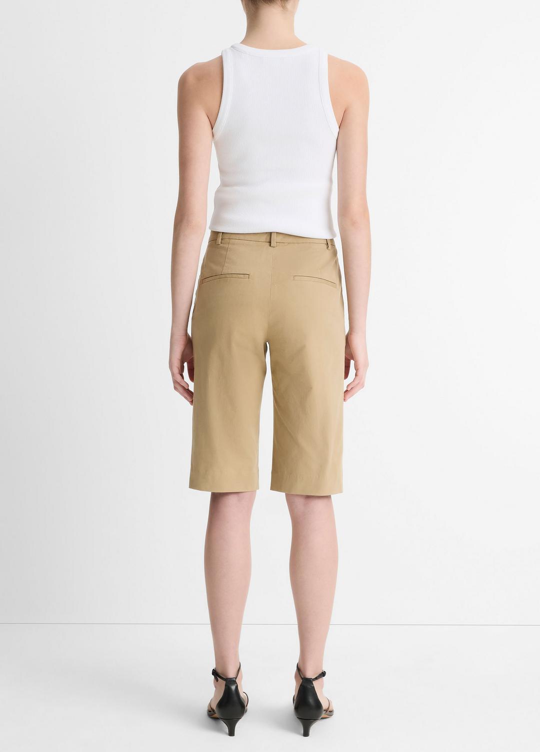 VINCE | Italian Stretch-Cotton Chino Short in Shorts - DESERT
