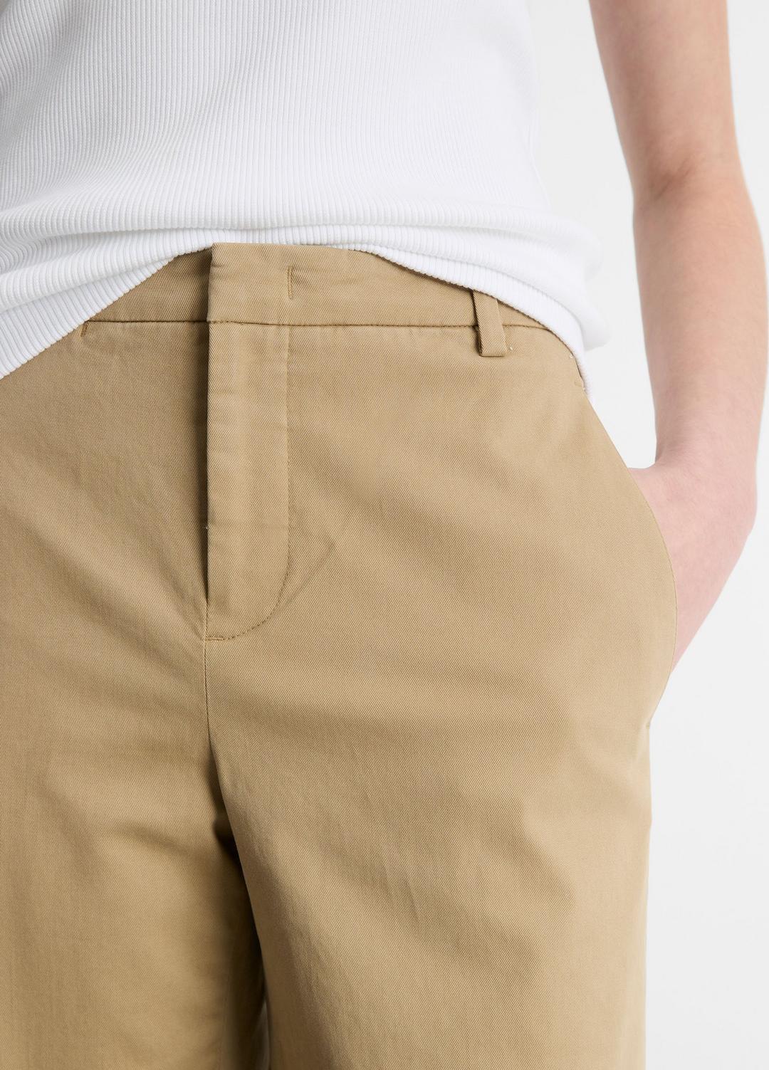 VINCE | Italian Stretch-Cotton Chino Short in Shorts - DESERT