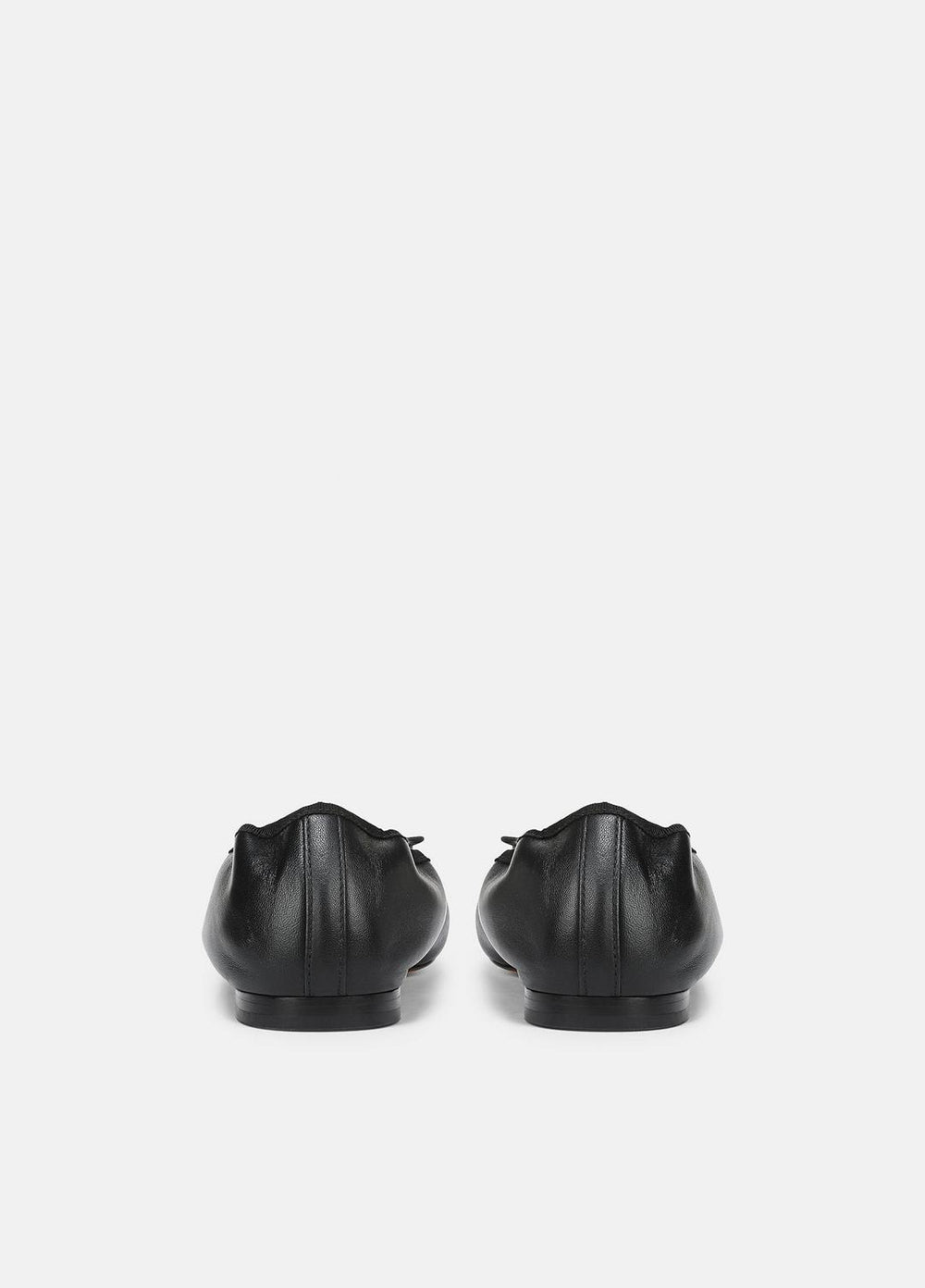 VINCE | Darla Leather Ballet Flat in Loafers & Flats - BLACK