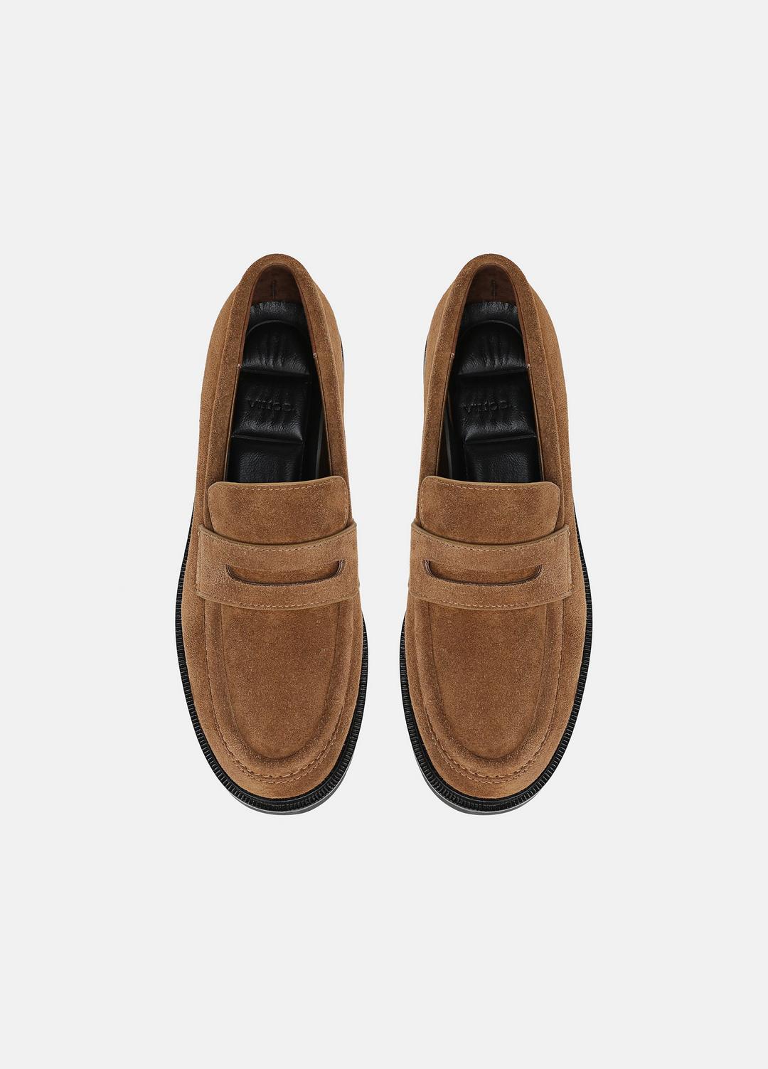 VINCE | Siena Suede Lug-Sole Loafer in Loafers & Flats - ELM WOOD