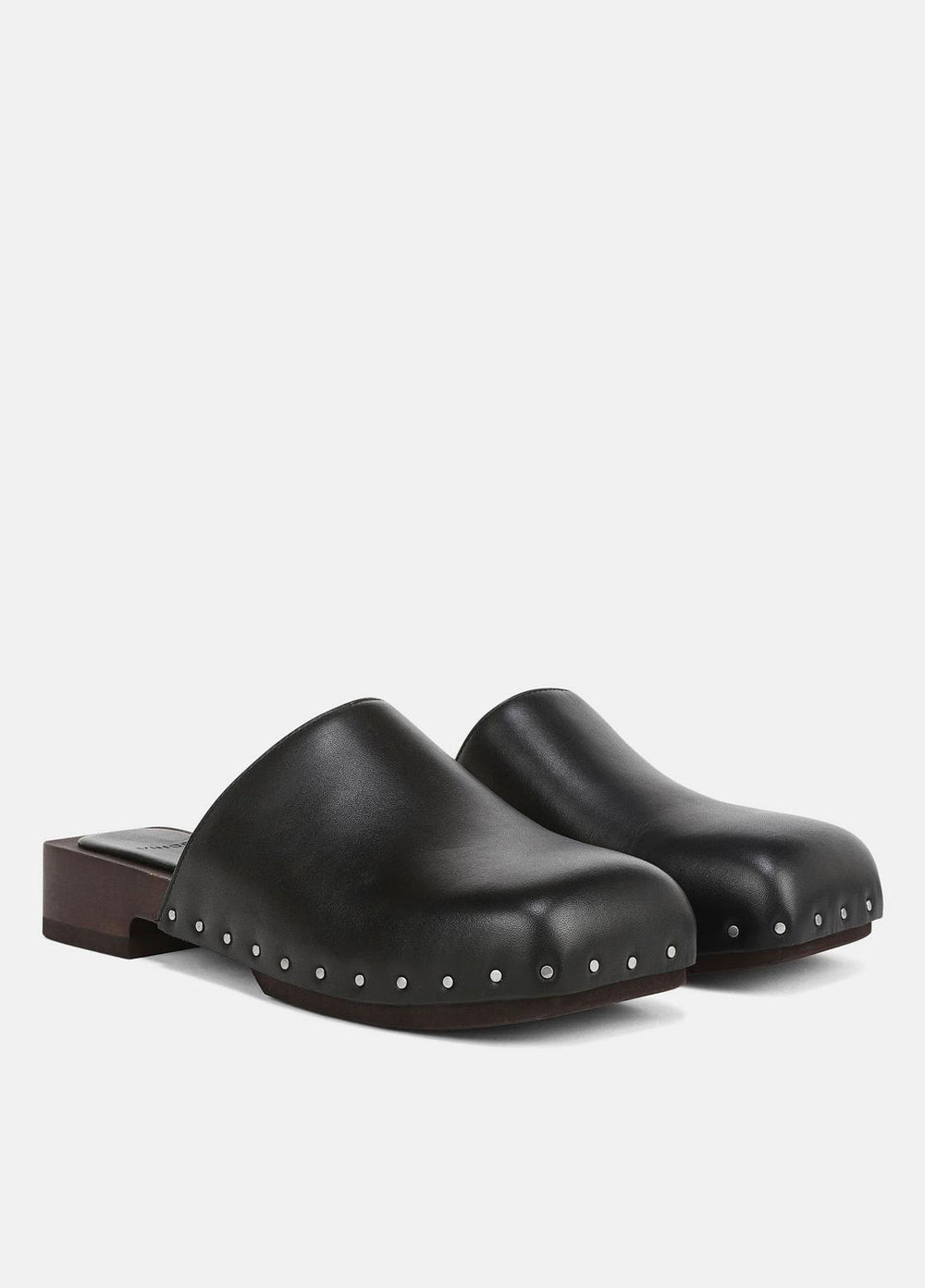VINCE | Margarita Leather Clog in Loafers & Flats - BLACK