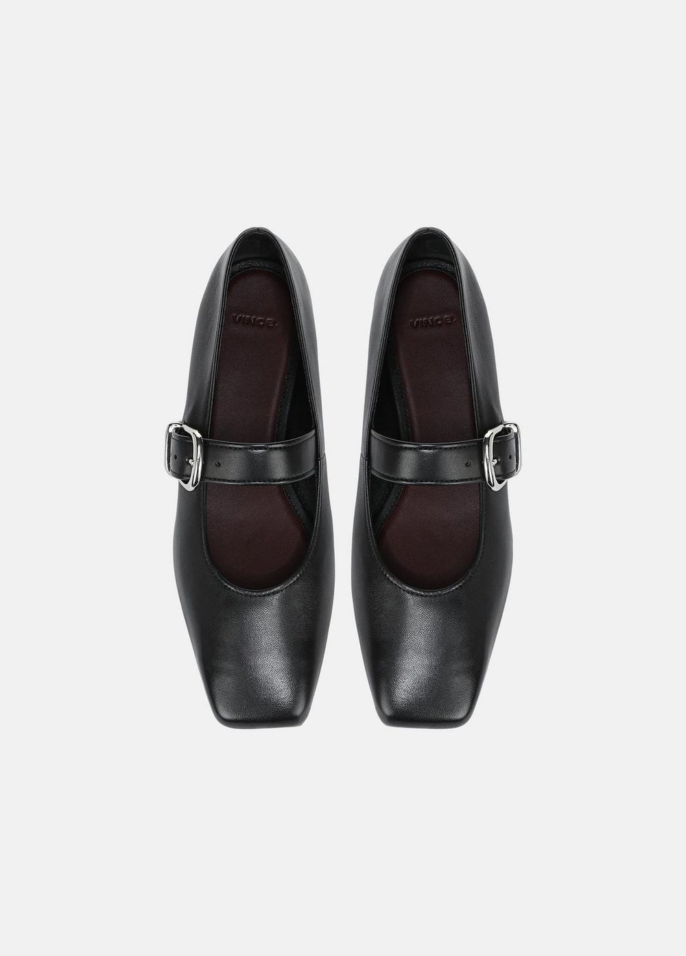 VINCE | Daniela Leather Mary Jane Flat in Loafers & Flats - BLACK