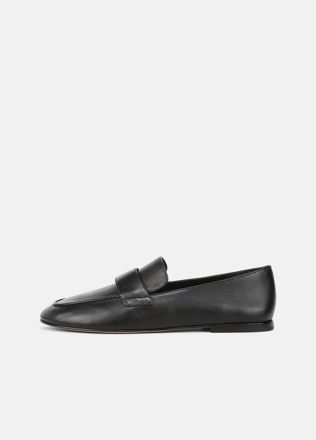 VINCE | Tommi Leather Loafer in Loafers & Flats - BLACK