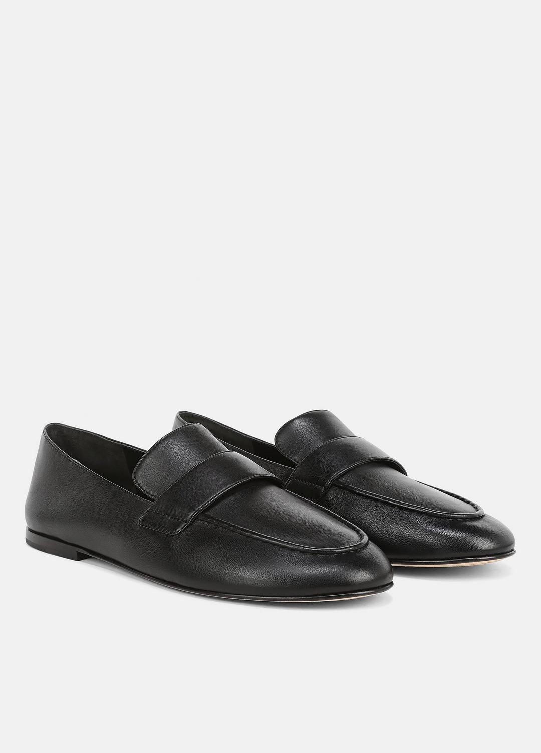 VINCE | Tommi Leather Loafer in Loafers & Flats - BLACK