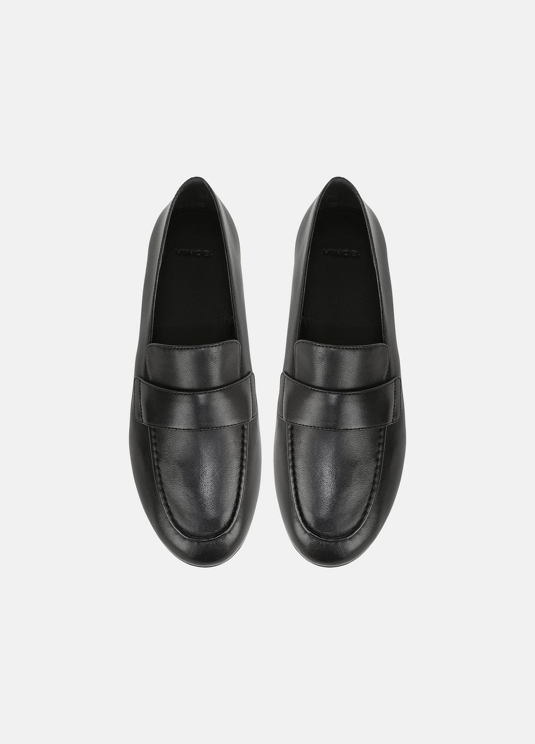 VINCE | Tommi Leather Loafer in Loafers & Flats - BLACK