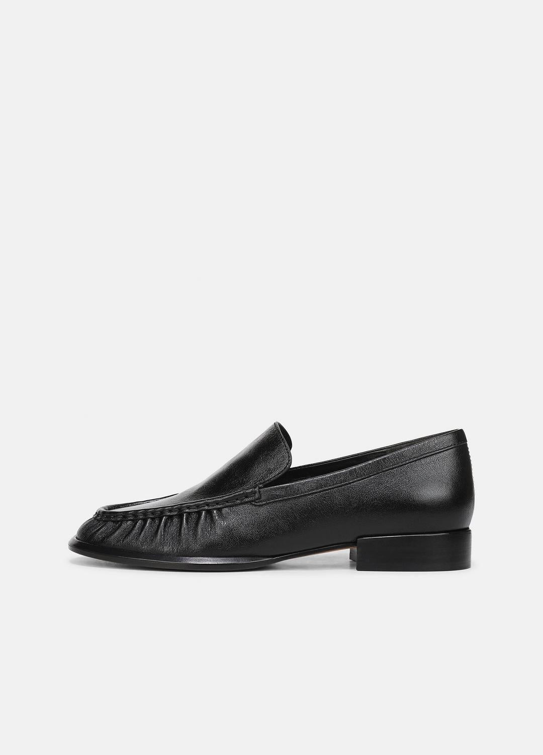 VINCE | Nora Leather Loafer in Loafers & Flats - BLACK