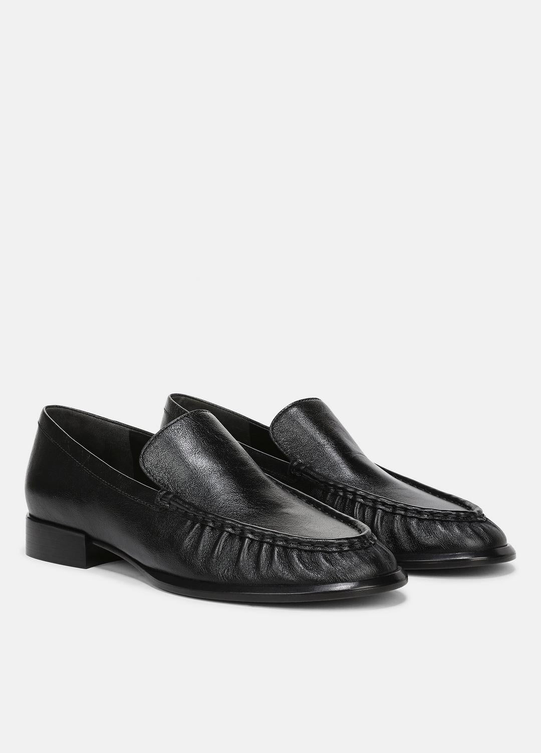 VINCE | Nora Leather Loafer in Loafers & Flats - BLACK