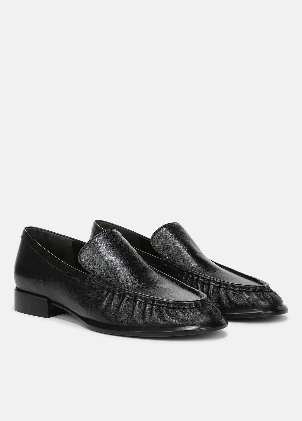 VINCE | Nora Leather Loafer in Loafers & Flats - BLACK