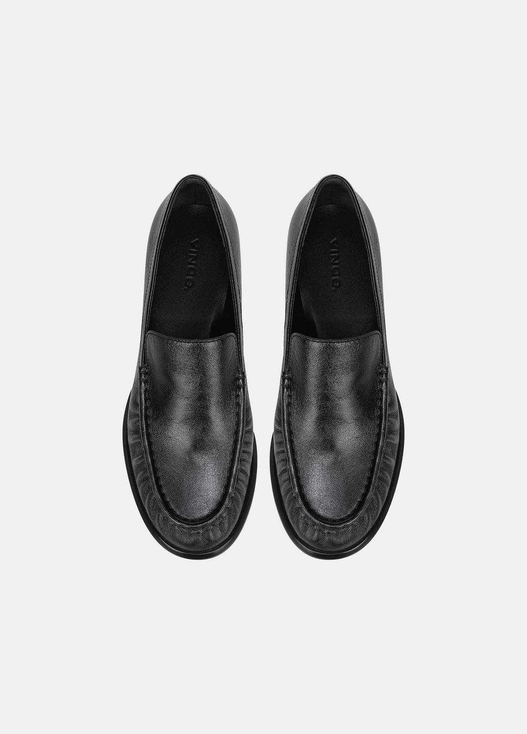 VINCE | Nora Leather Loafer in Loafers & Flats - BLACK