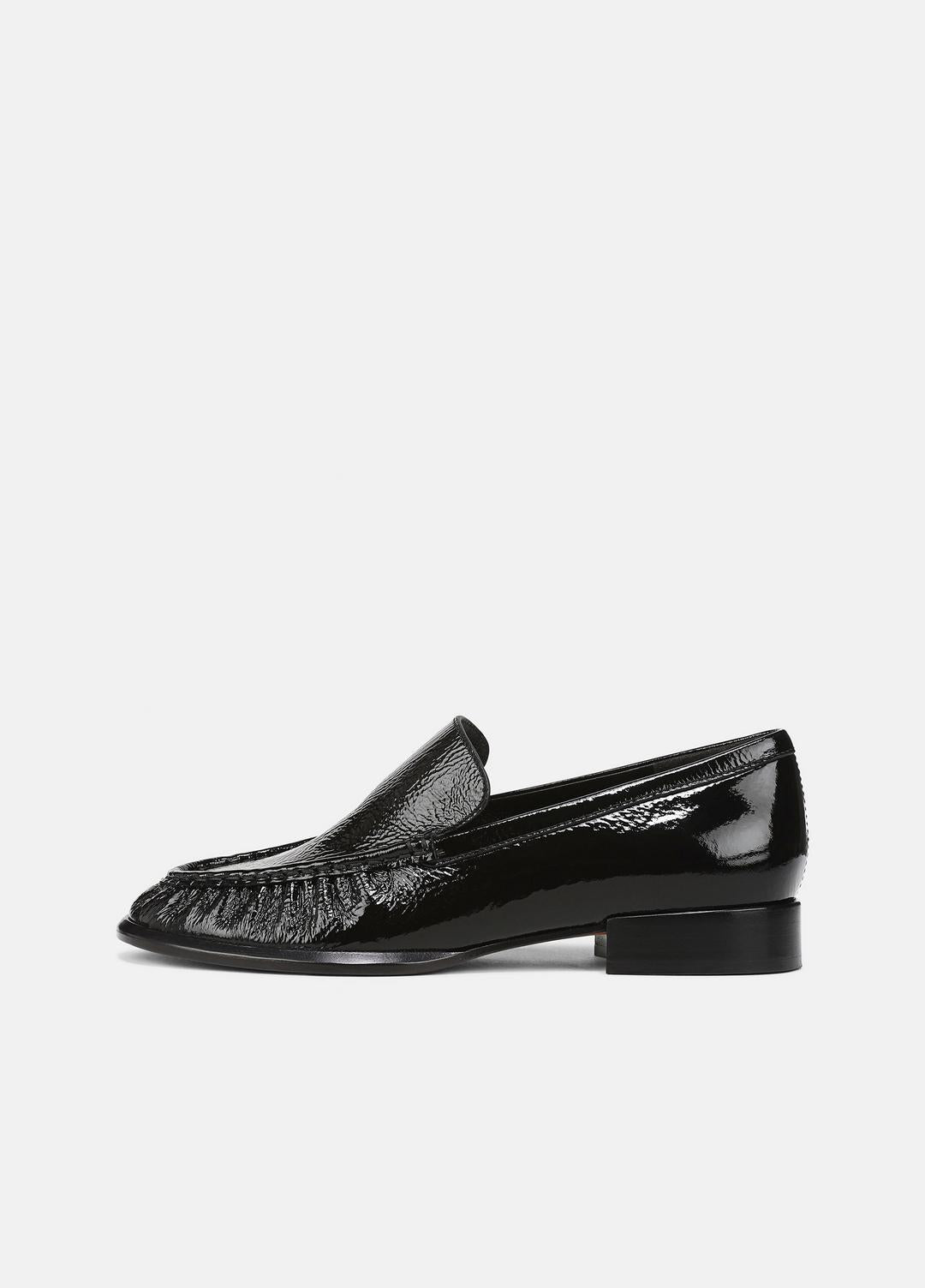 VINCE | Nora Leather Loafer in Loafers & Flats - BLACK