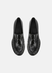 VINCE | Nora Leather Loafer in Loafers & Flats - BLACK
