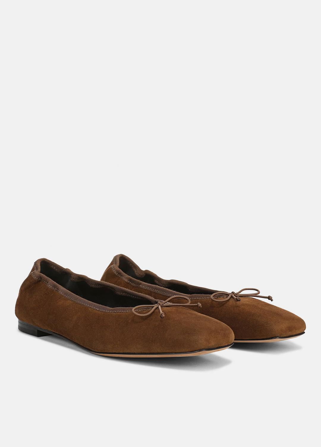 VINCE | Darla Suede Ballet Flat in Loafers & Flats - ELMWOOD