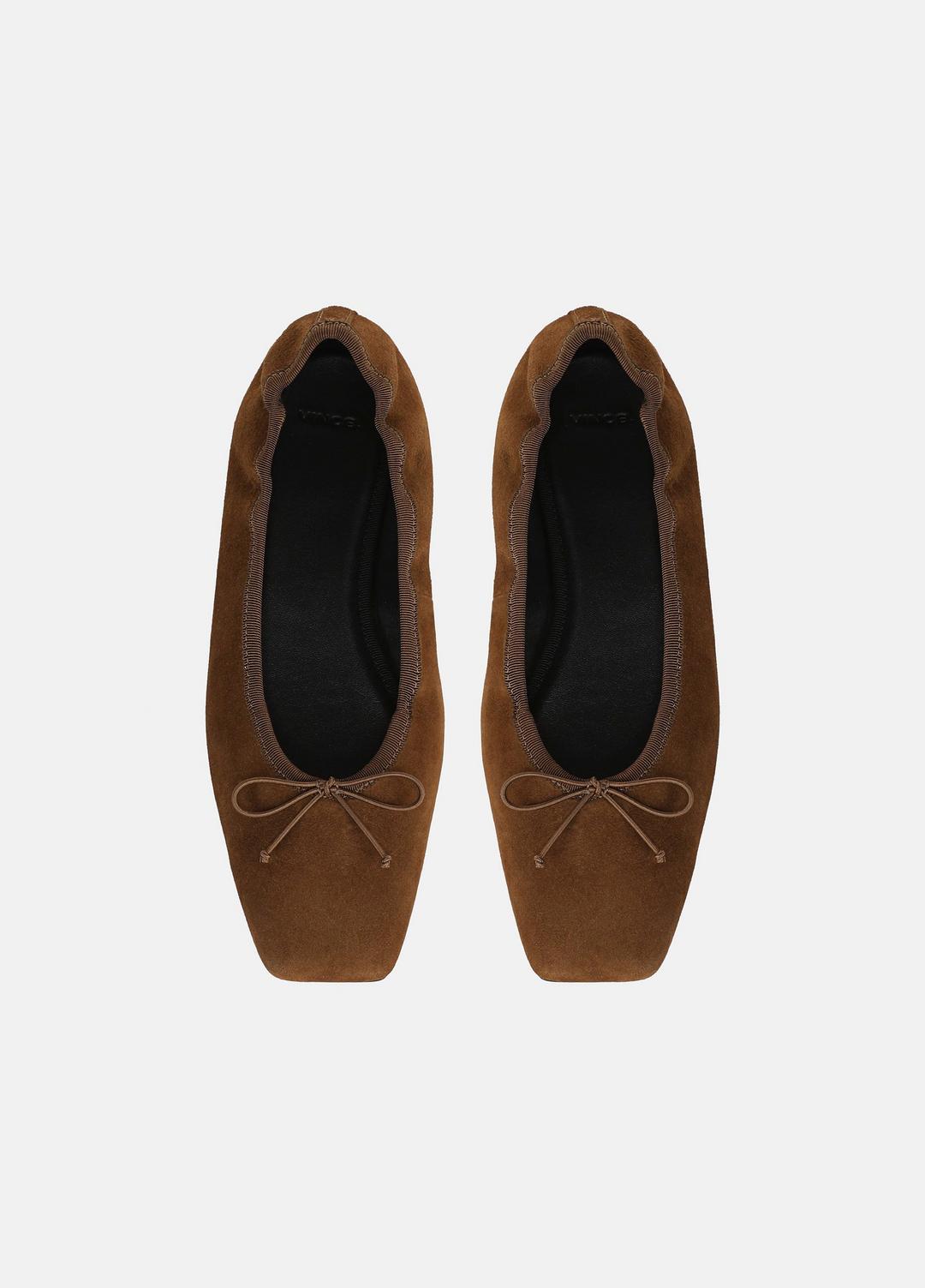 VINCE | Darla Suede Ballet Flat in Loafers & Flats - ELMWOOD