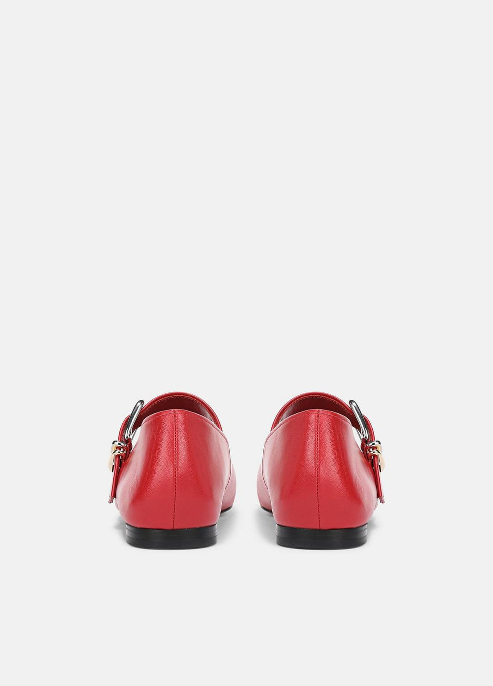 VINCE | Daniela Leather Mary Jane Flat in Loafers & Flats - CRIMSON