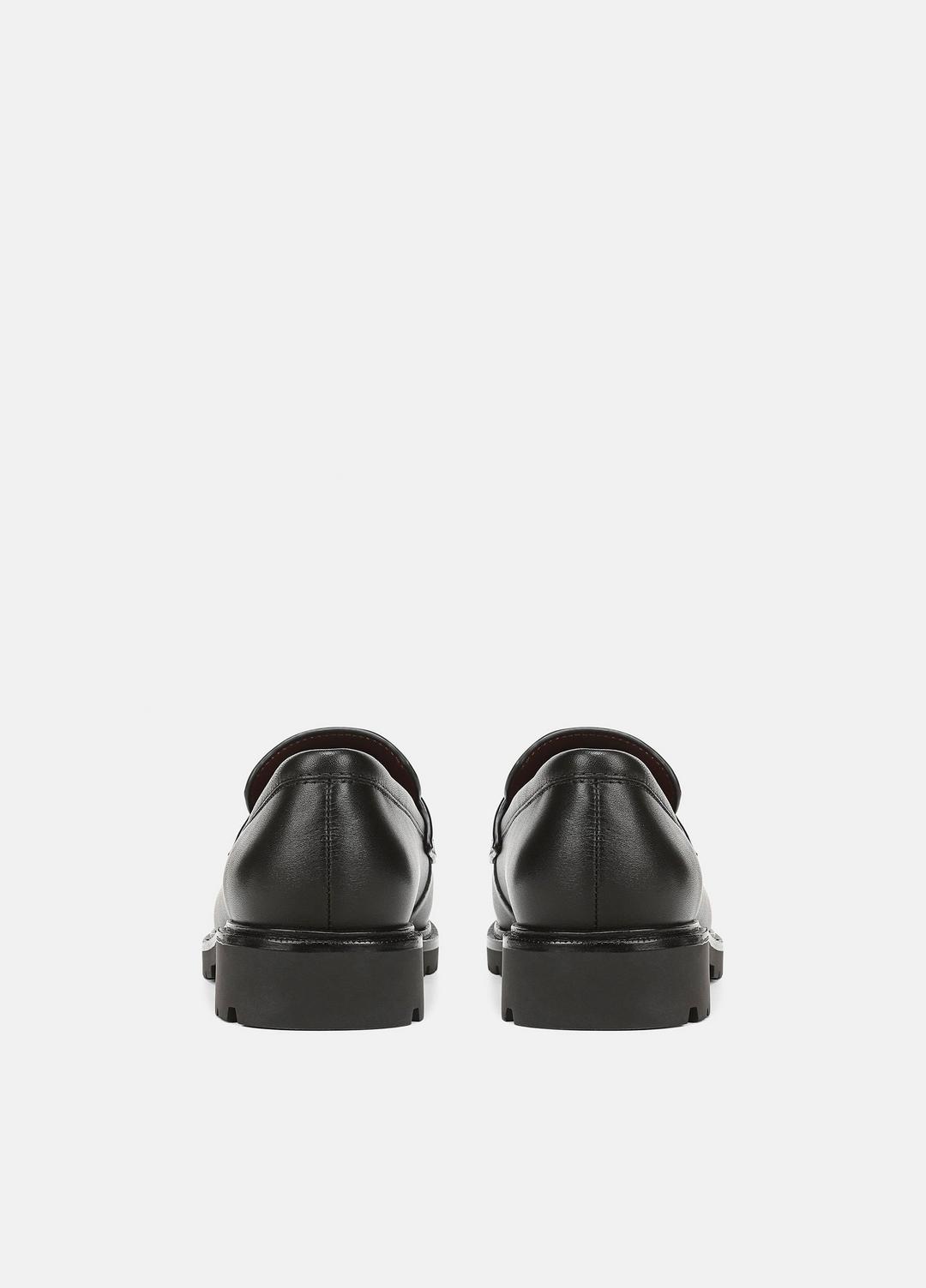 VINCE | Siena Leather Lug-Sole Loafer in Loafers & Flats - BLACK