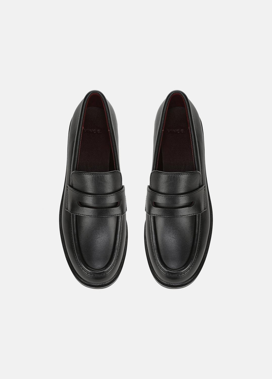 VINCE | Siena Leather Lug-Sole Loafer in Loafers & Flats - BLACK